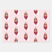 Heet Cavalier Spaniel Hondenliefhebber Valentijns Inpakpapier Vel (Voorkant 2)