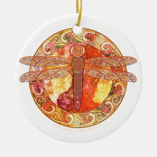Heet Celtic Dragonfly Ornament (Voorkant)