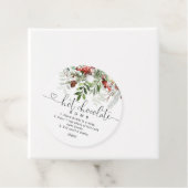 Heet chocolade bom label. Groene hot cocoa bom Bedankjes Labels (In situ)