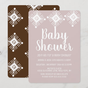 Heet Chocolade Chai Sneeuwvlok Baby Shower Kaart