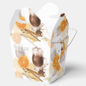 Heet-Chocolade Cinnamon Oranje Seizoensgroeten Bedankdoosjes (Geopend)