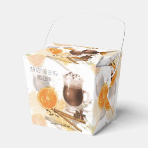 Heet-Chocolade Cinnamon Oranje Seizoensgroeten Bedankdoosjes