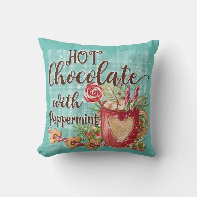 Heet Chocolade Home Decor Throw-kussen Kussen (Voorkant)