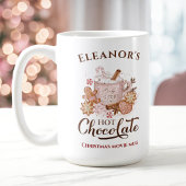 Heet Chocolade Modern Grote Naam Roze Kerst Mok
