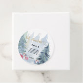 Heet chocoladebom label. Winterhete cacaombom Bedankjes Labels (In situ)