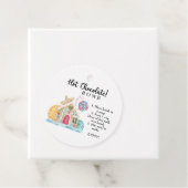 Heet chocoladebom label. Winterhete cacaombom Bedankjes Labels (In situ)