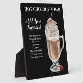 Heet chocoladestaaf Drink Plaque Fotoplaat (Zijkant)