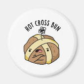 Heet Cross Bun Grappig Eten Pun Magneet (Voorkant)