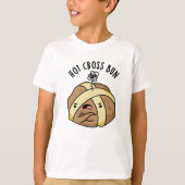 Heet Cross Bun Grappig Eten Pun T-shirt (Voorkant)