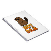 Heet Dam Grappig Koele Bever Pun Notitieboek (Rechterzijde)