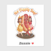 Heet Diggity Dog  Custom-Cut Vinyl Sticker (Vel)