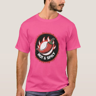 Heet en pittig Funny Chili Pepper Design T-shirt