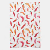 Heet en Spicy Chillies Kitchen Towel Theedoek (Verticaal)