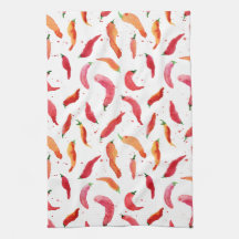 Heet en Spicy Chillies Kitchen Towel