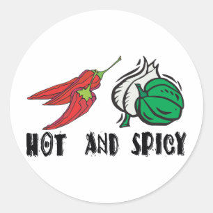 Heet en Spicy Ronde Sticker