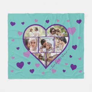 Heet Foto Collage Fleece Blanket