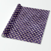Heet Foxier Gold Violet Paars Velvet Eggplant Cadeaupapier (Uitgerold)