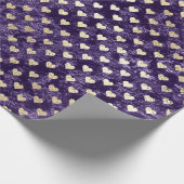 Heet Foxier Gold Violet Paars Velvet Eggplant Cadeaupapier (Hoek)