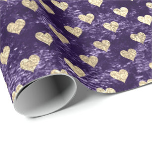 Heet Foxier Gold Violet Paars Velvet Eggplant Cadeaupapier