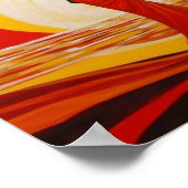 Heet geel sinaasappel rood afrikaanse vrouw kunst poster (Hoek)