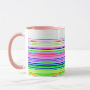 Heet gekleurde neon strepen mok