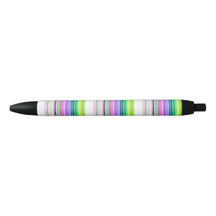 Heet gekleurde neon strepen zwarte inkt pen