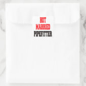 Heet getrouwd Pipefitter Vierkante Sticker (Tas)