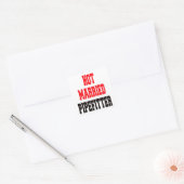Heet getrouwd Pipefitter Vierkante Sticker (Envelop)