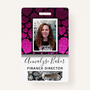 Heet Glitter Professional CNA Zurse Foto Naam Badge