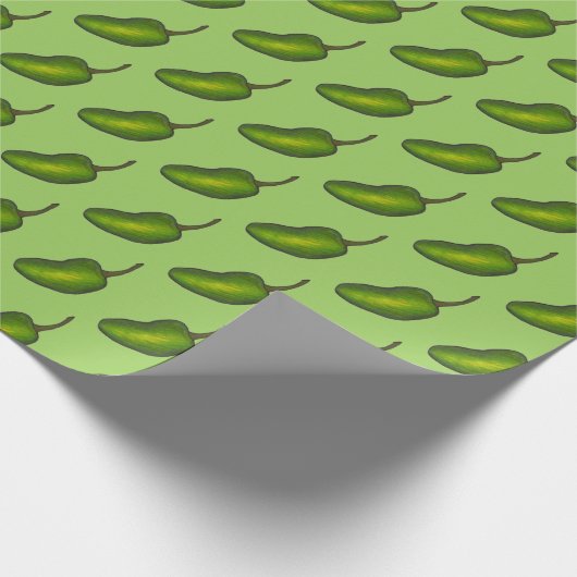 Heet Groen Jalapeño Peppers Jalapenos Veggie Cadeaupapier (Hoek)