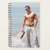 Heet Guy Bloed Borst Musculair Abs Beach Zelden Planner (Voorkant)