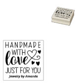 Heet handgemaakt met liefde alleen voor jou 	rubberstempel (Gestempeld)