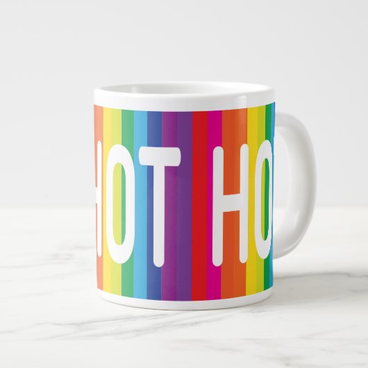 Heet Heet Heet Regenboog Jumbo Mok (Voorkant rechts)