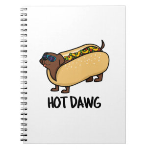 Heet Hummel Grappige Hotdog In Een Broodje Pun Notitieboek
