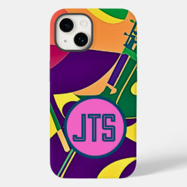 Heet Jazz w/Gepersonaliseerd Monogram iPhone Case