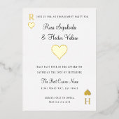 Heet Kaart Engagement Party Gold af (Voorkant)