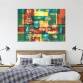 Heet koffie canvas afdruk (Insitu (Slaapkamer))