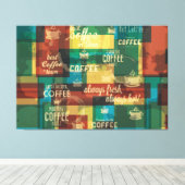 Heet koffie canvas afdruk (Insitu (Houten vloer))