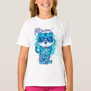 Heet koffie trending ontwerp t-shirt