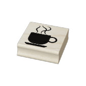 Heet kopje koffie logo 	rubberstempel (Stempel)
