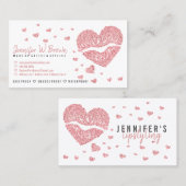 Heet Lips Roos Gold Glitter Glansy Lipstick Visitekaartje (Voorkant / Achterkant)