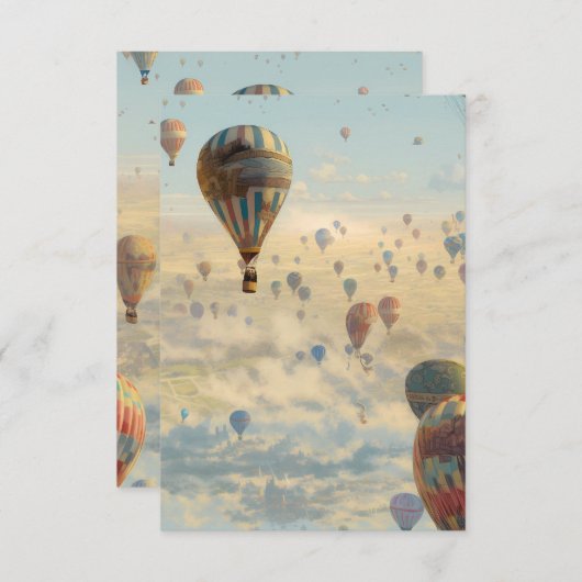 Heet luchtballon bedankkaart (Voorkant / Achterkant)