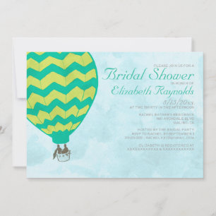 Heet luchtballon Bridal Shower-uitvindingen Kaart