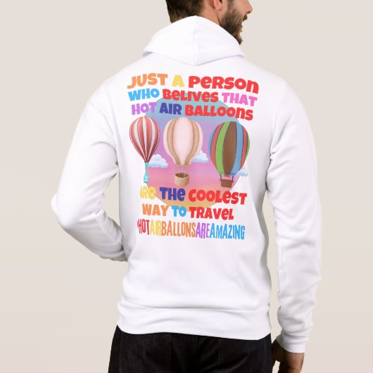 Heet-luchtballon de beste manier om te vliegen hoodie (Achterkant)