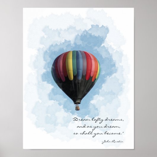 Heet Luchtballon Droom Poster (Voorkant)