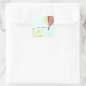 Heet luchtballon en Sun Envelope Seal Sticker (Tas)