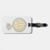 Heet Luchtballon Geel en Rood Bagagelabel (Achterkant horizontaal)