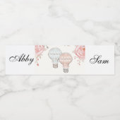 Heet luchtballon Geslacht Beverlabel Set Waterfles Etiket (Enkel label)