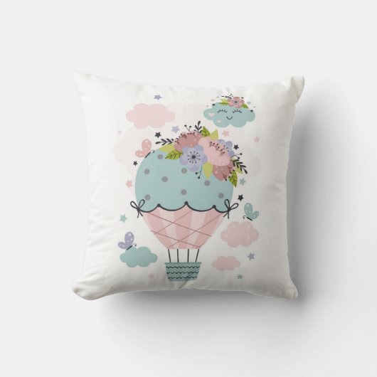 Heet luchtballon Kind Room Decor Cushion Kussen (Voorkant)