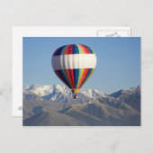 Heet-luchtballon, nabij Methven, Canterbury Briefkaart (Voorkant / Achterkant)